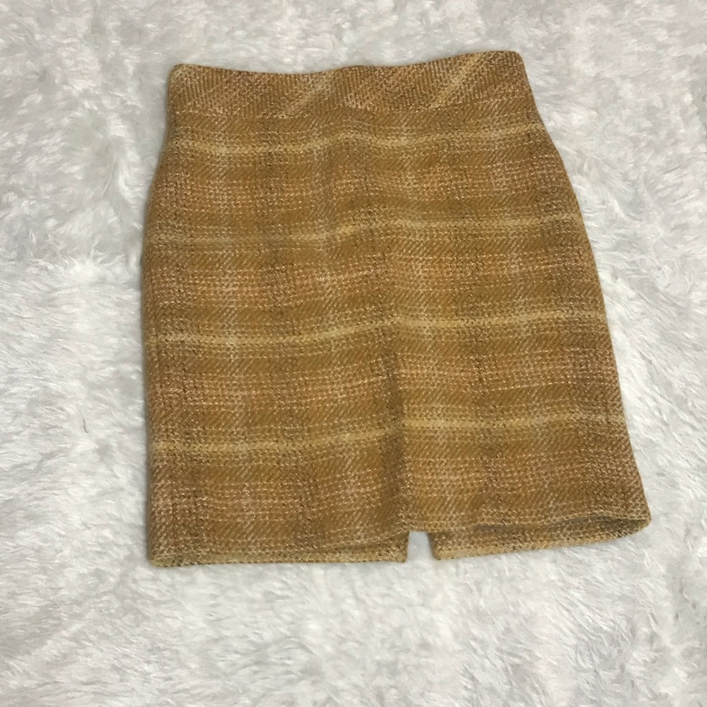 J.crew mustard yellow wool pencil  Sunnie skirt